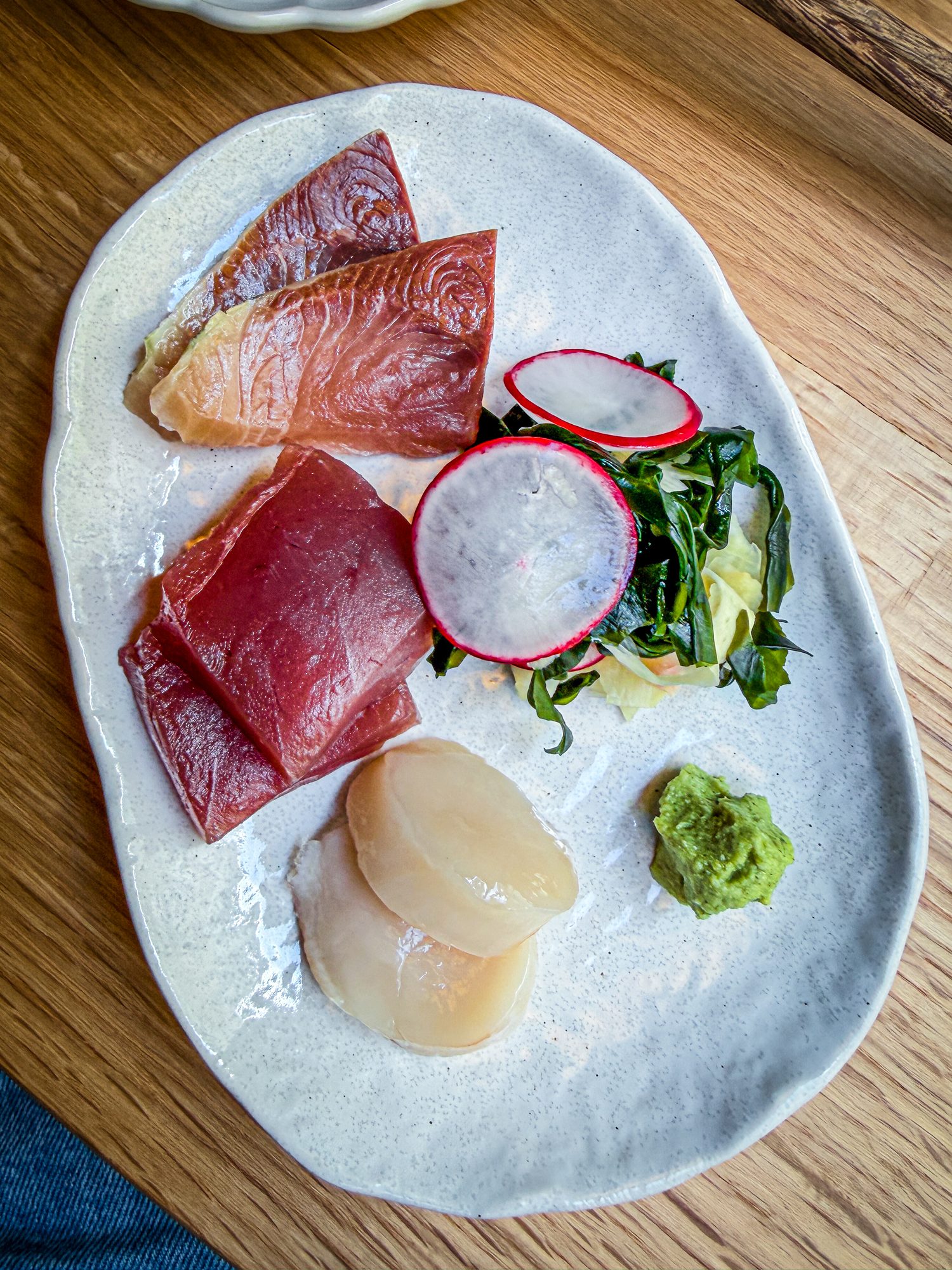 Sashimi moriawase, poissons crus du jour découpés à la commande